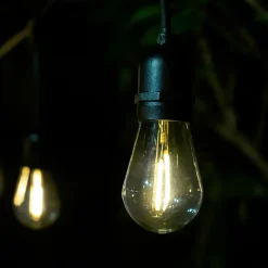 Guirlande lumineuse solaire d'extérieur LED intégrée IP44 blanc chaud 10M