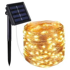 Guirlande lumineuse solaire 400 micro SKINNY SOLAR 400 Cuivre Cuivre 41,9M