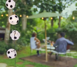 Guirlande lumineuse solaire LED Textile-20 Football extérieur métal plastique textile noir LED intégrées