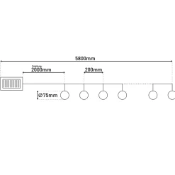 Guirlande lumineuse solaire LED Textile-20 Football extérieur métal plastique textile noir LED intégrées