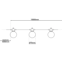Guirlande lumineuse solaire WW 10 'CADENA' 1000 cm de long, nombreuses fonctions