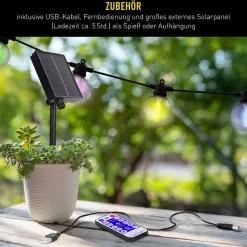 Guirlande lumineuse solaire 10 pièces WW 'CADENA