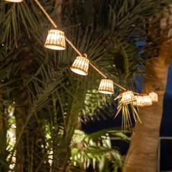 Guirlande lumineuse étanche cordon jute - New Garden - Aurora