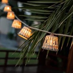 Guirlande lumineuse étanche cordon jute - New Garden - Aurora