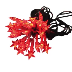Guirlande Lumineuse Étoiles Souples 60 LED Rouge 8 Fonctions