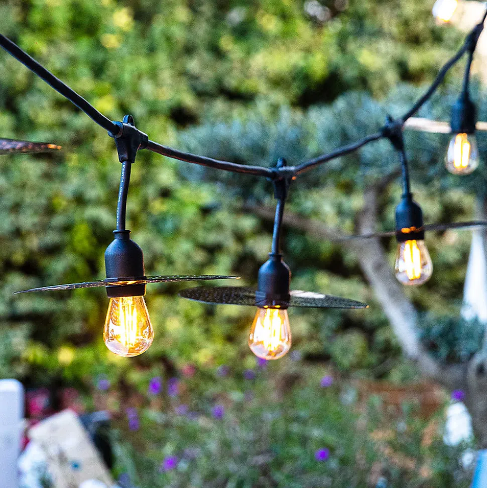 Guirlande métal vintage PLANET 10 ampoules E27 6M