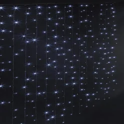 Guirlande rideau façade Noël 171 ampoules Leds bleu