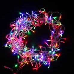 Guirlande Rideau stalactite 180LED IP44 3M avec timer - Multicolore - SILAMP