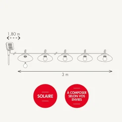 Guirlande solaire à composer - Chromex