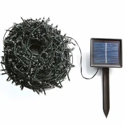 Guirlande solaire à LED multifonction 5.9 mètres Noir