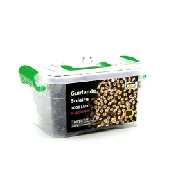 Guirlande solaire à LED multifonction 54.9 mètres Noir