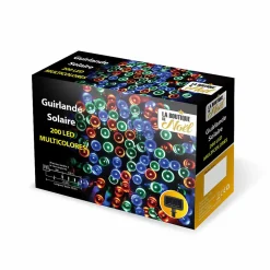 Guirlande solaire à LED multifonction 12.9 mètres Noir