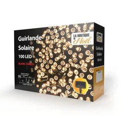 Guirlande solaire à LED multifonction 9.9 mètres Noir