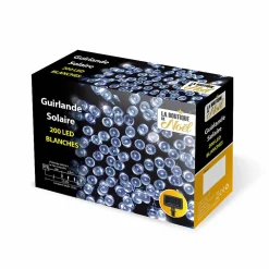 Guirlande solaire à LED multifonction 12.9 mètres Noir