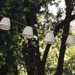 Guirlande solaire bambou CHILL HYBRID 10 ampoules 3.8M