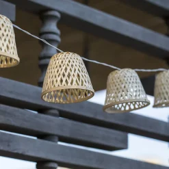 Guirlande solaire bambou CHILL HYBRID 10 ampoules 3.8M