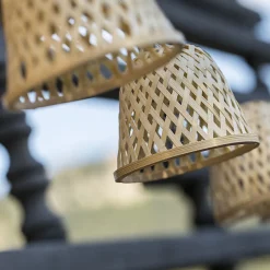 Guirlande solaire bambou CHILL HYBRID 10 ampoules 3.8M