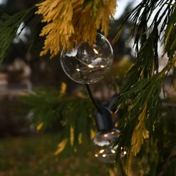 Guirlande solaire Boogie - L5,8m -20 globes - blanc chaud - Chromex