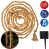 Guirlande solaire Canamo corde chanvre naturelle 8m + 2m câble blanc chaud extérieur