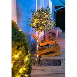 Guirlande solaire de 16,4m- 150 MicroLED lumière blanc chaud- 60 lumens- Eclairage extérieur Jardin