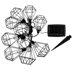 Guirlande solaire diamant MILY 10 ampoules 3.90M