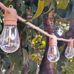 Guirlande solaire en corde 10 ampoules FANTASY CORD SOLAR Beige Corde 7.50M