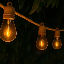 Guirlande solaire en corde 10 ampoules FANTASY CORD SOLAR Beige Corde 7.50M