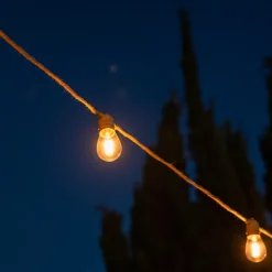 Guirlande solaire en corde 10 ampoules FANTASY CORD SOLAR Beige Corde 7.50M