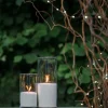 Guirlande solaire extérieur lumineuse jardin, terrasse - Ampoules LED 8 modes - 32 m - Blanc froid - Linxor
