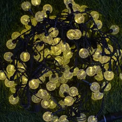 Guirlande solaire FESTY WHITE 120 globes 14M