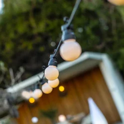 Guirlande solaire LED Party Milky Solar 100lm IP44 1W blanc chaud L3,750m