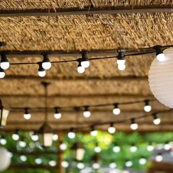 Guirlande solaire LED Party Milky Solar 100lm IP44 1W blanc chaud L3,750m