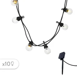 Guirlande solaire LED Party Clear Solar 100lm IP44 1W blanc chaud L. 5,70m