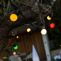 Guirlande solaire LED Party Guinguette Solar 100lm IP44 1W multicolore L.5,70m