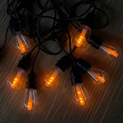 Guirlande solaire raccordable FLAMA 10 ampoules flamme 8M