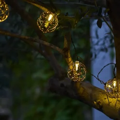 Guirlande solaire RUSTY LIGHT 10 cages 4M