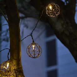 Guirlande solaire RUSTY LIGHT 10 cages 4M