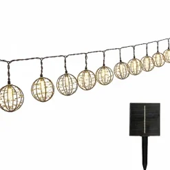 Guirlande solaire RUSTY LIGHT 10 cages 4M
