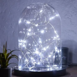 Guirlandes - 40 micro LED - argent et blanc - L400 cm - Atmosphera