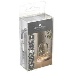 Guirlandes - 40 micro LED - argent et blanc chaud - L400 cm - Atmosphera