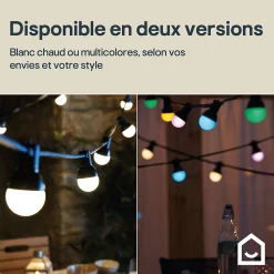 Guirlandes lumineuses LED intégrée Barnaby IP44 GoodHome Multicolore 10m
