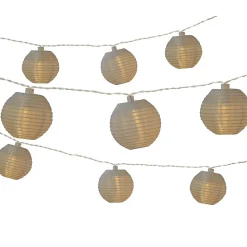 Guirlandes lumineuses LED intégrée solaire Estevan 0.04W IP44 GoodHome blanc 20 boules