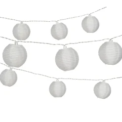 Guirlandes lumineuses LED intégrée solaire Estevan 0.04W IP44 GoodHome blanc 20 boules