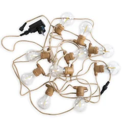 Guirlandes lumineuses LED Allegra naturel E27 350lm 2W IP44 blanc chaud New Garden