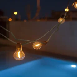 Guirlandes lumineuses LED Allegra naturel E27 350lm 2W IP44 blanc chaud New Garden