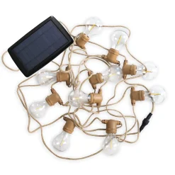 Guirlandes lumineuses LED solaire Allegra coloris naturel E27 350lm 2w IP44 blanc chaud New Garden