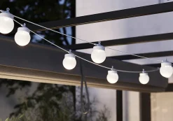 Guirlandes lumineuses LED intégrée Magliano 10 boules IP44 GoodHome blanc 12m