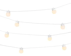 Guirlandes lumineuses LED intégrée Magliano 10 boules IP44 GoodHome blanc 12m