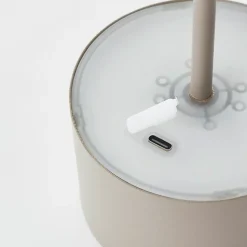 HELIO Lampe à poser taupe métal/plastique -LED intégrée 2W - ampoule incluse