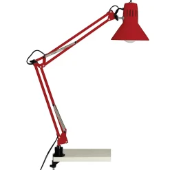 HOBBY Lampe à pince rouge métal -E27 40W - ampoule non incluse